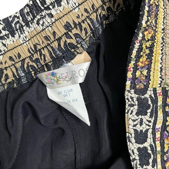 Melrose Crop Leg Pants Women's 14 Black Boho Casual Academia Gypsy Hippie VTG - Picture 5 of 7